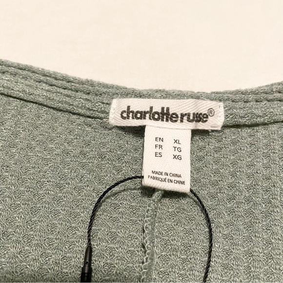 Charlotte Russe Womens Button Up Tie Up Long Sleeve Top Size XL - Picture 4 of 16